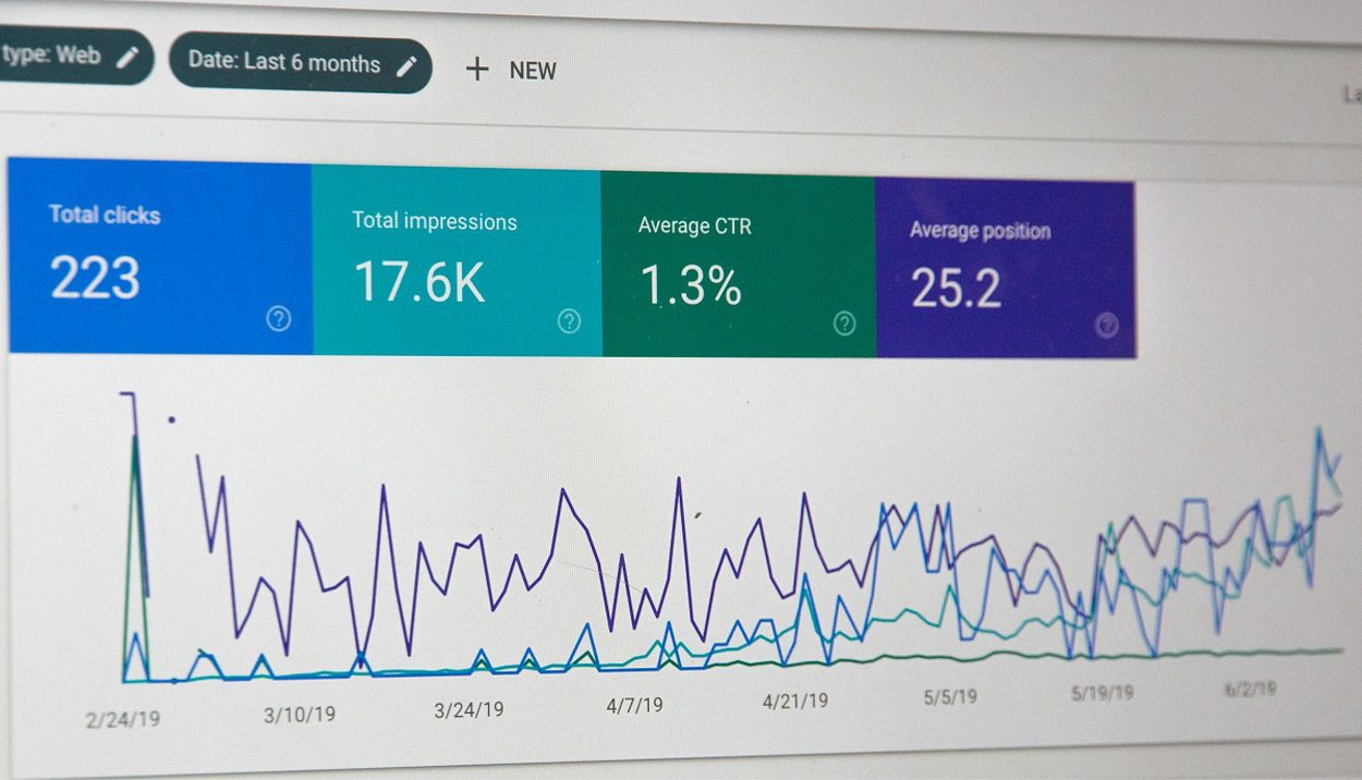 Google Search Console dashboard displaying SEO analytics, including search performance, keyword rankings, impressions, and click-through rates
