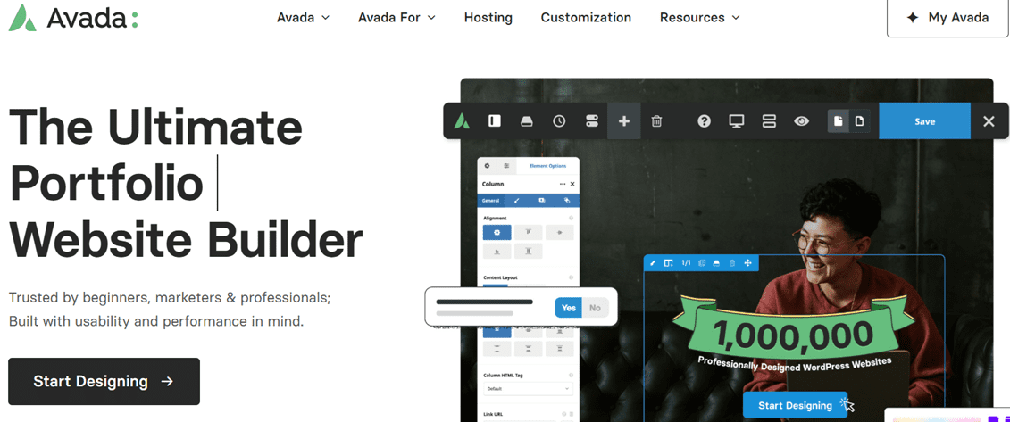 AVADA theme Screenshot of Avada WordPress theme homepage demo – best-selling multipurpose theme on ThemeForest