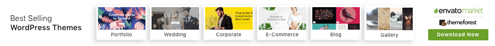 horizontal banner for ENVATO market - best ENVATO wordpress themes for beginners
