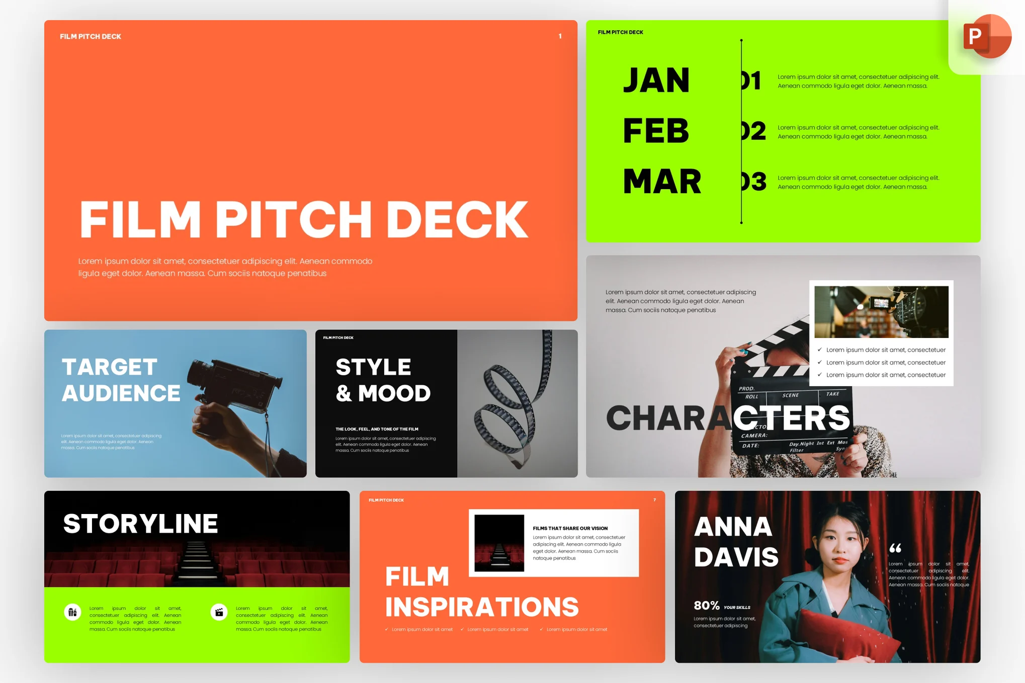 Film Pitch Deck - PowerPoint Template